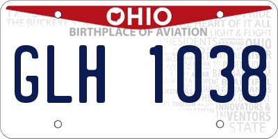 OH license plate GLH1038