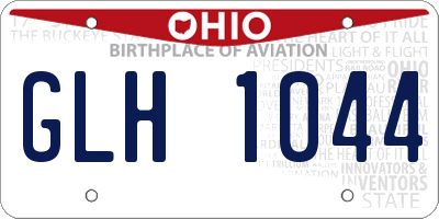 OH license plate GLH1044