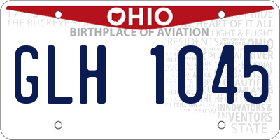 OH license plate GLH1045