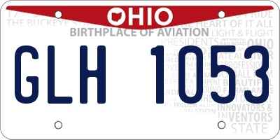 OH license plate GLH1053