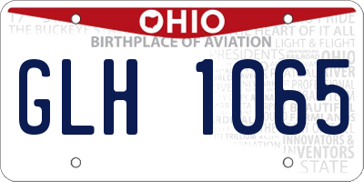 OH license plate GLH1065
