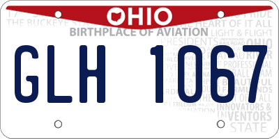 OH license plate GLH1067
