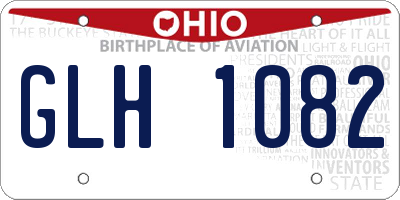 OH license plate GLH1082