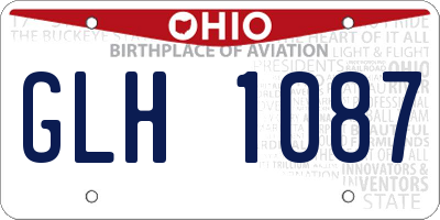 OH license plate GLH1087