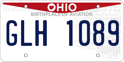 OH license plate GLH1089