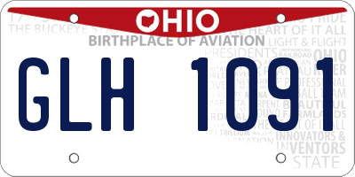 OH license plate GLH1091