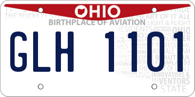 OH license plate GLH1101