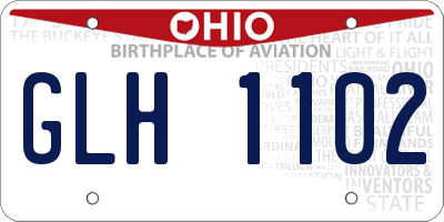 OH license plate GLH1102
