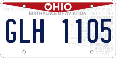 OH license plate GLH1105