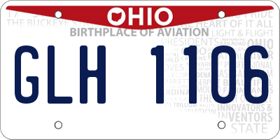 OH license plate GLH1106