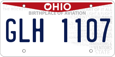 OH license plate GLH1107
