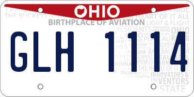 OH license plate GLH1114