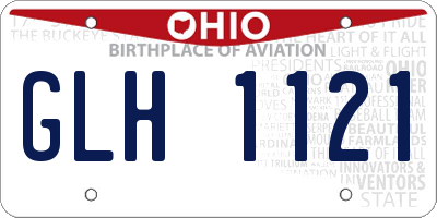 OH license plate GLH1121