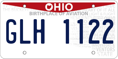 OH license plate GLH1122