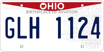 OH license plate GLH1124