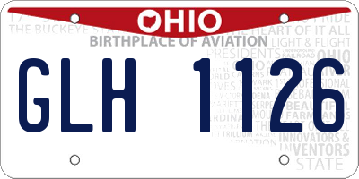 OH license plate GLH1126