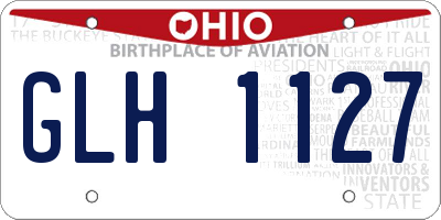 OH license plate GLH1127