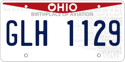 OH license plate GLH1129