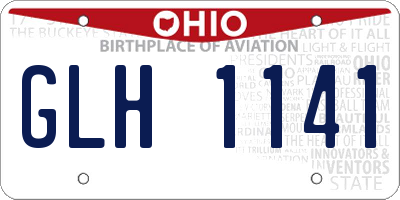 OH license plate GLH1141