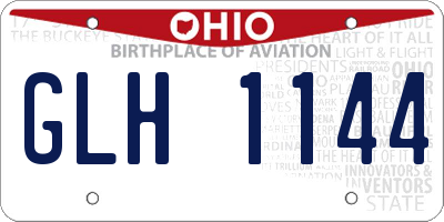OH license plate GLH1144