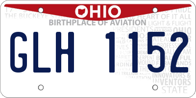 OH license plate GLH1152