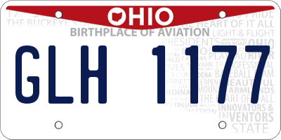 OH license plate GLH1177