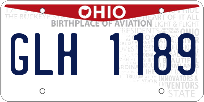 OH license plate GLH1189