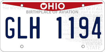 OH license plate GLH1194