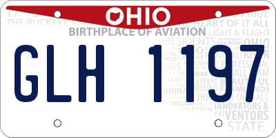 OH license plate GLH1197