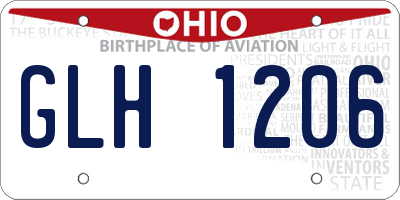 OH license plate GLH1206
