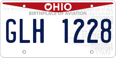 OH license plate GLH1228
