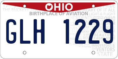 OH license plate GLH1229