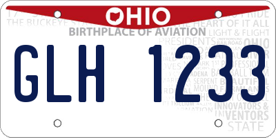OH license plate GLH1233