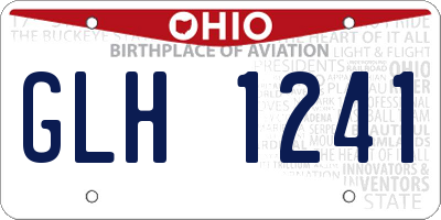 OH license plate GLH1241