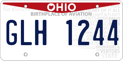 OH license plate GLH1244