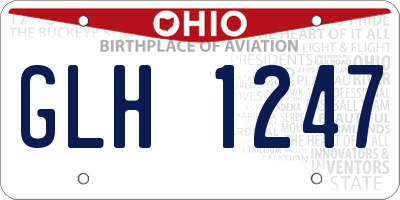 OH license plate GLH1247