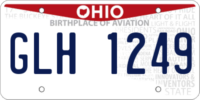 OH license plate GLH1249