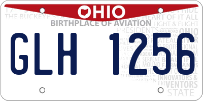 OH license plate GLH1256