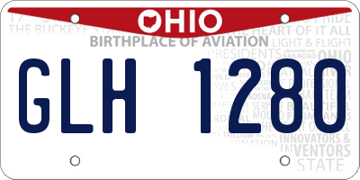 OH license plate GLH1280