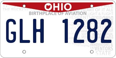 OH license plate GLH1282