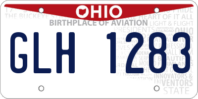 OH license plate GLH1283