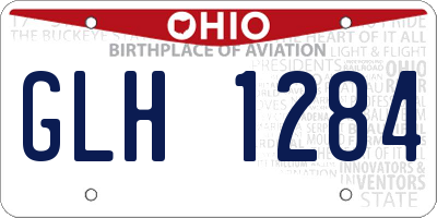 OH license plate GLH1284