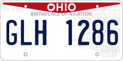 OH license plate GLH1286