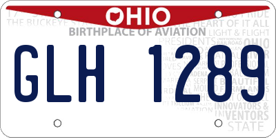 OH license plate GLH1289