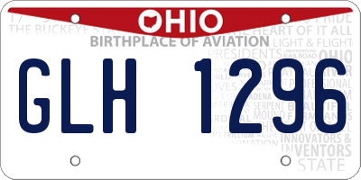 OH license plate GLH1296
