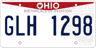 OH license plate GLH1298