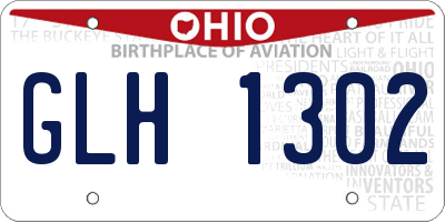 OH license plate GLH1302