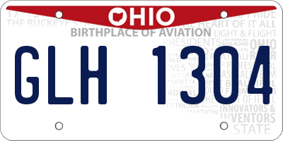 OH license plate GLH1304