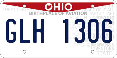 OH license plate GLH1306
