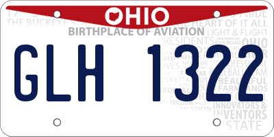 OH license plate GLH1322